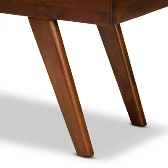 Alona Medium Wood Dining Bench Gray - Baxton Studio image {4}