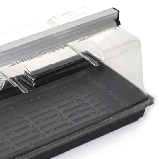 SunBlaster SL1600228 Prism Lens Powered LED Mini Greenhouse Kit w/NanoTech Light Reflector & Double-Thick Tray for Seed Starting or Plant Propagation image {4}