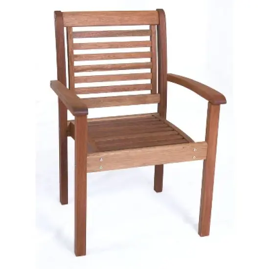 Brooks 9pc Patio Eucalyptus Wood Extendable Rectangular Dining Set - International Home Miami image {2}