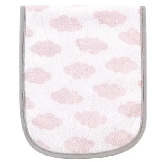 Hudson Baby Infant Girl Cotton Terry Bib and Burp Cloth Set 5pk, Dreamer, One Size image {4}