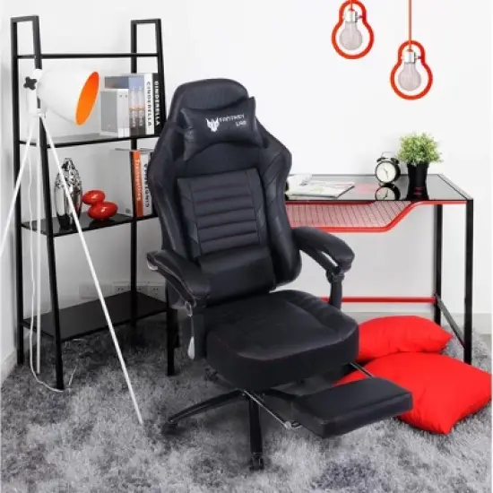 APRILSOUL Seat Height Adjustable Swivel Racing Office Computer Ergonomic Video Game Chair image {6}
