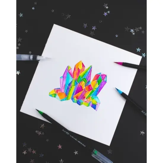 3pk 7+1 Watercolor Brush Pens - Art 101: Artist Markers, 0.4mm, Multicolored, 24 Count, Ages 6+ image {3}