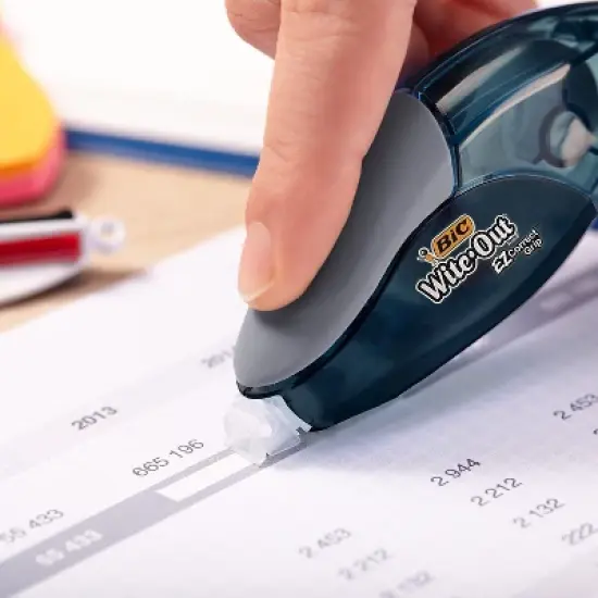 Bic Wite-Out EZ Correct Grip Correction Tape NonRefill 1/6" x 402" 2/Pk WOECGP21 image {5}