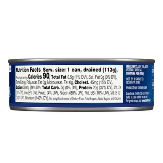 Starkist Chunk Light Tuna Water Can - 40oz / 8pk image {5}
