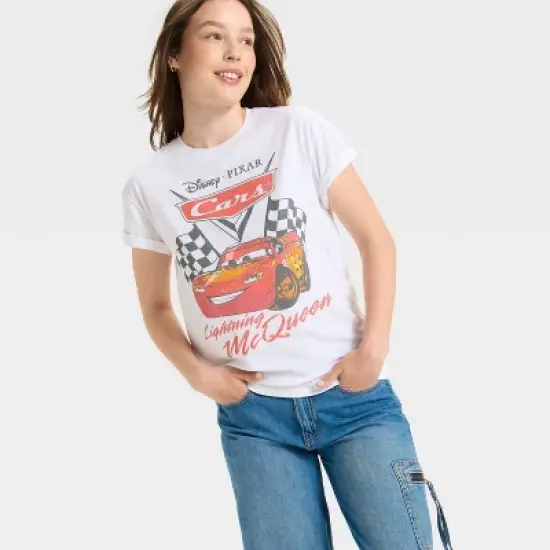 Women's Disney Cars Short Sleeve Graphic T-Shirt - White image {3}