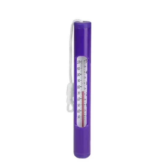 Northlight Round Swimming Pool Thermometer with White Cord 6.75" - Purple image {1}