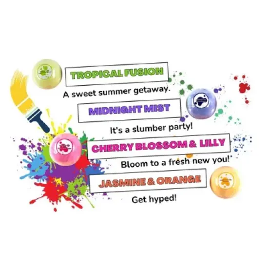 Freida & Joe Happy Day Fizzers Fragrances 9 Pieces Bath Bomb Gift Set image {5}