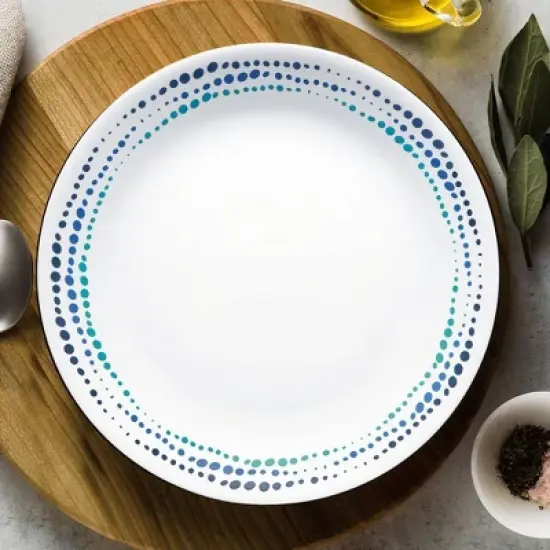 Corelle 4pk Ocean Blue Lunch Plates image {1}