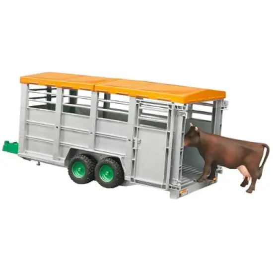 Bruder Livestock Trailer with 1 Cow image {3}