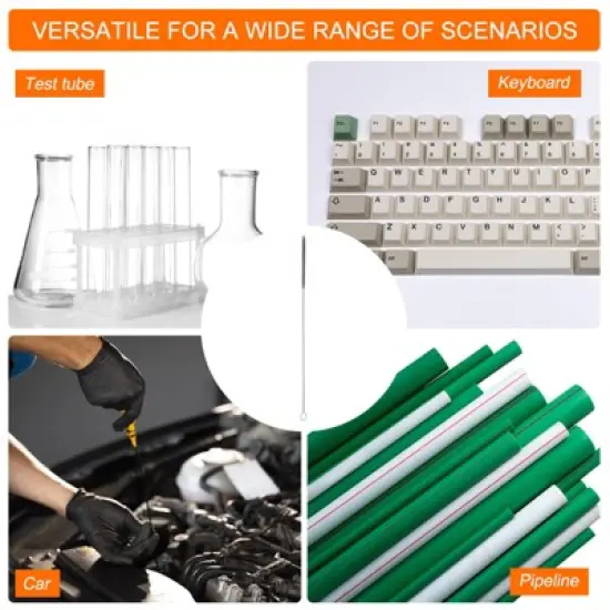 Unique Bargains Nylon Fan-shaped Stainless Steel Wire Handle Cleaning Brush 4 Pcs image {4}