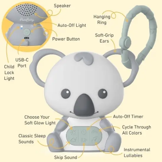 Pure Enrichment PureBaby Hanging Koala Sound Machine image {5}