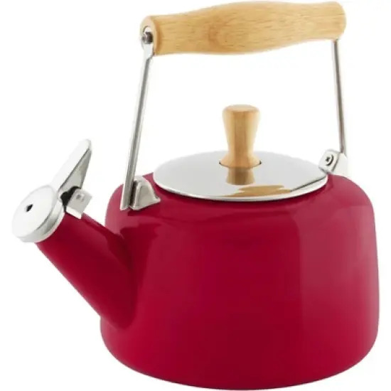 Chantal 1.4-Quart Enamel-on-Steel Sven Teakettle image {3}