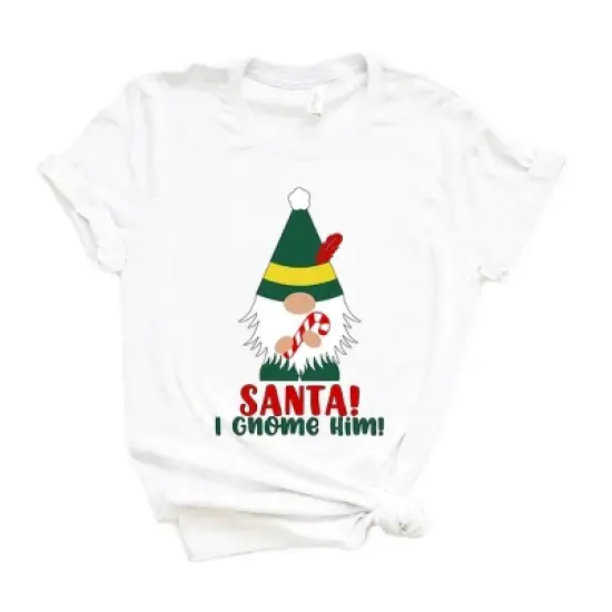 Simply Sage Market Women's Santa I Gnome Him Short Sleeve Graphic Tee image {4}