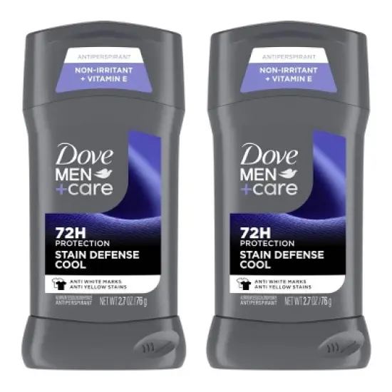 Dove Men+Care 72hr Antiperspirant & Deodorant Stick - Stain Defense Cool - 2.7oz/2ct image {7}