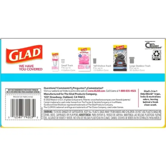 Glad ForceFlex MaxStrength Tall Kitchen Drawstring Trash Bags - Febreze Beachside Breeze - 13 Gallon /45ct image {6}