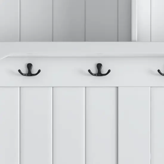 40" 3-in-1 Design Hall Tree with 4 Hooks, Coat Hanger and Entryway Storage Bench - ModernLuxe image {8}
