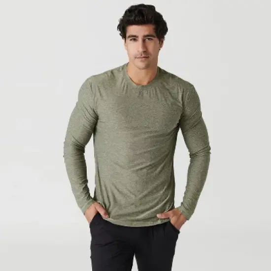 Men's Active Long Sleeve Crew Neck T-Shirt - True Classic image {2}