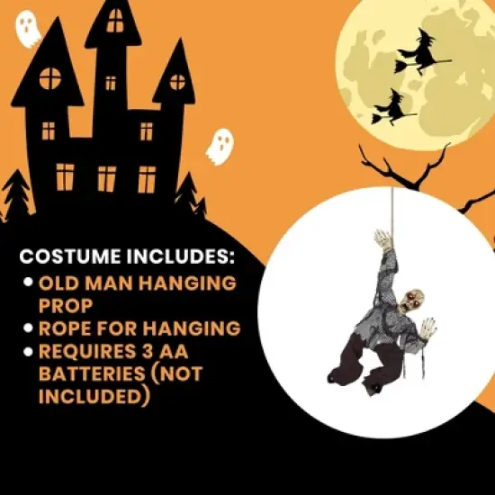 Sunstar 26 Inch Sound Activated Animated Old Man Halloween Decoration image {3}