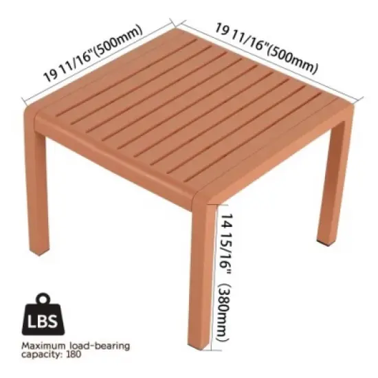 2 Piece Patio Table and Chair Sets, Indoor Outdoor Conversation Furniture Set,Small Space Patio Table Set for Balcony or Courtyard-The Pop Home image {3}