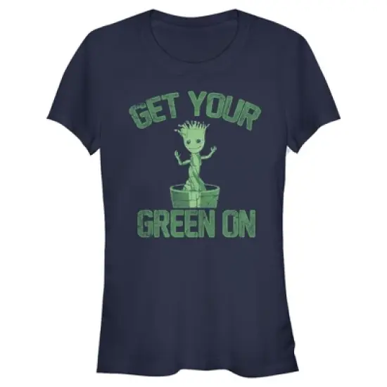 Junior's Marvel St. Patrick's Day Get Your Groot On T-Shirt image {2}