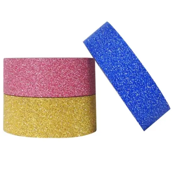 Wrapables Glamorous Glitter Japanese Washi Masking Tape (Set of 3) image {2}