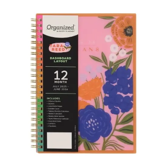 Organized by Happy Planner Feathered Flora Small 2025-2026 12 Month Twin Loop Dated Planner image {12}
