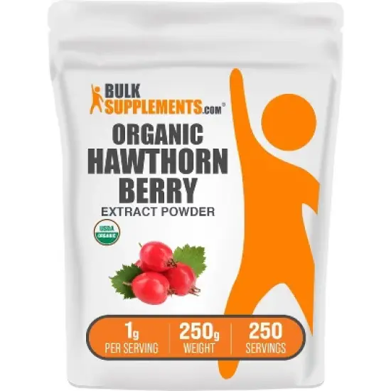 BulkSupplements Organic Hawthorn Berry Extract Powder image {6}