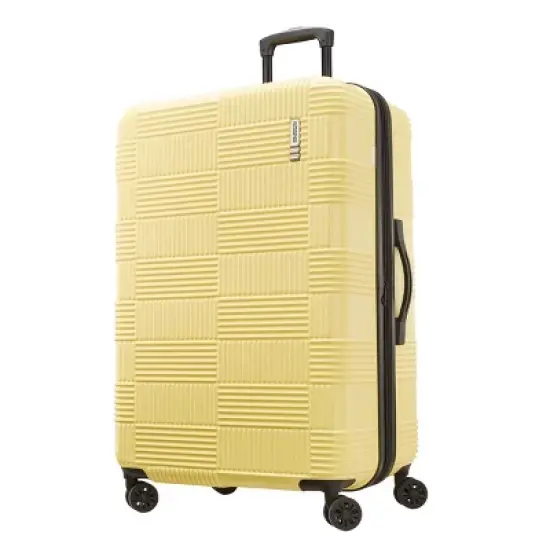 American Tourister NXT Hardside Large Checked Spinner Suitcase image {12}