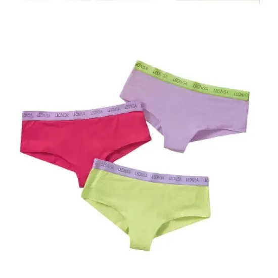 Leonisa  3-pack contrast waistband soft cheeky panties - image {5}