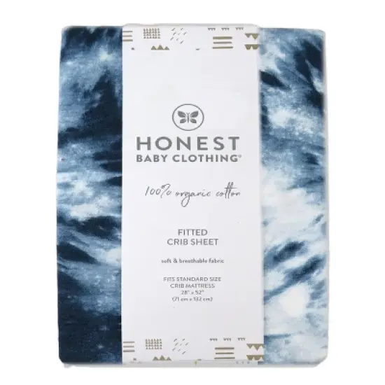 Honest Baby Organic Fitted Crib Sheet - Indigo Go image {1}