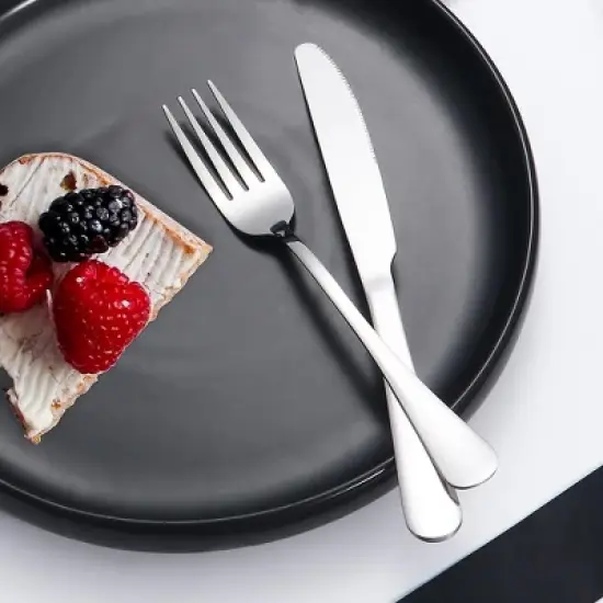 Itopfox 50-Piece Stainless Steel Flatware Set for 10, Includes Forks, Knives, Spoons & Salad Forks, Dishwasher Safe, Durable Tableware for Home image {3}