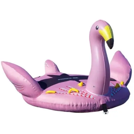 Solstice Lay-On Giant Flamingo Towable Inflatable Raft 1-2 Riders 78" X 82" X 54" image {3}