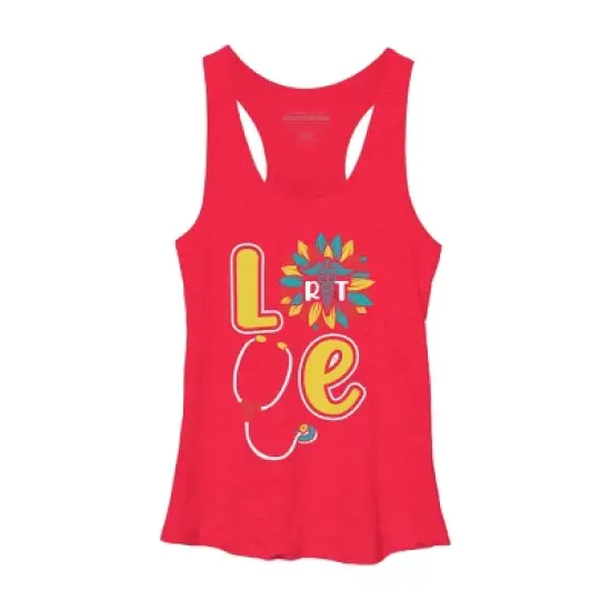 Women's Design By Humans RT Stethoscope Gift Respiratory Therapist Costume Gifts By lukesstore Racerback Tank Top image {8}