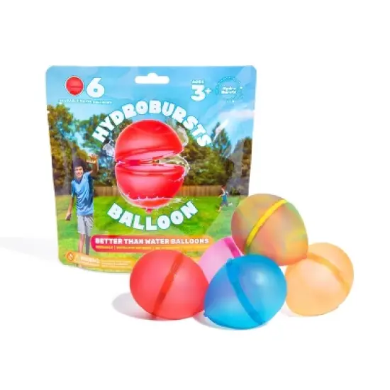 Hydrobursts by What Do You Meme? Resuable Water Balloons Balloon Shape Water Balloon Toy - 6pk image {8}