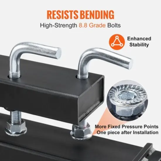 VEVOR Pallet Forks, 2000 lbs Clamp on Pallet Forks, 43" Total Length Heavy Duty Pallet Forks with Adjustable Stabilizer bar image {3}