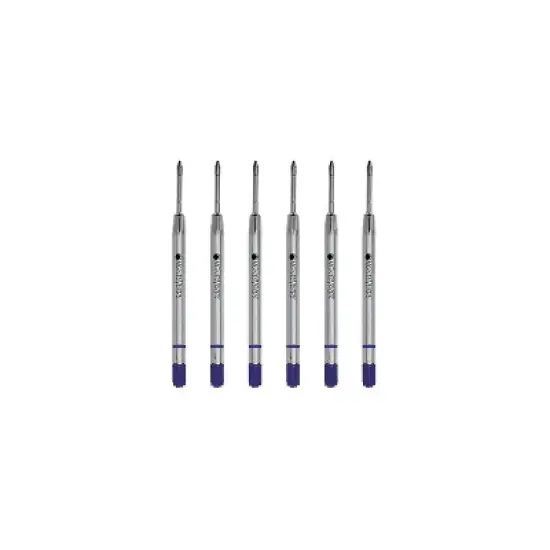 Monteverde Ballpoint Pen Refill Fine Point Blue Ink 6 Pack (P423BB) image {1}