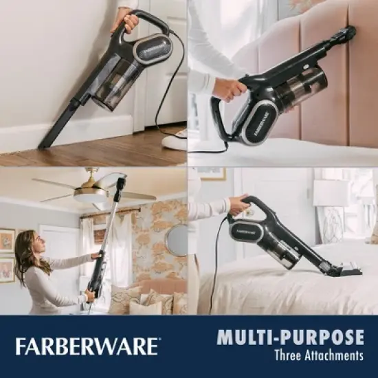 Farberware Classic Stick Vacuum Cleaner, Powerful Suction and Lighted Motor Brush for Carpet and Hard Floors image {1}