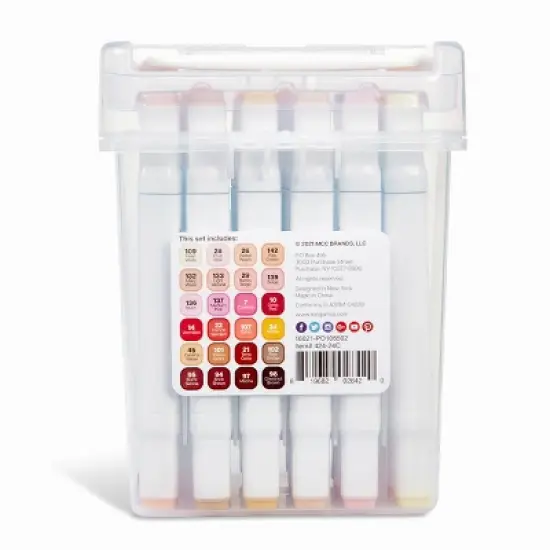 KINGART PRO Double-Ended Markers 24 Portrait Colors image {9}