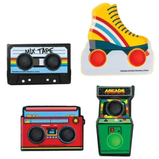 Retro Pop �n� Stress Relieving Fidget Erasers - 4 pcs image {3}