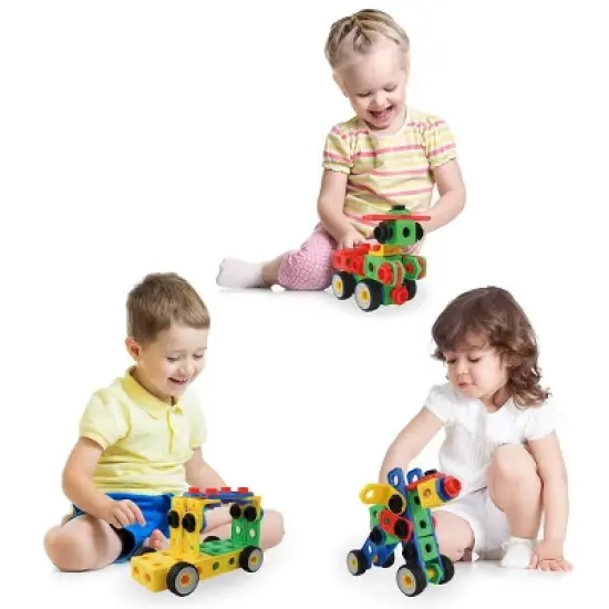 PICASSO-TILES 105 PC Construction Building Engineering Set, STEM Toys for Kids 3+ image {2}