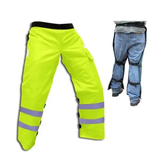 Forester Safety Green Apron Style Chainsaw Chaps image {1}