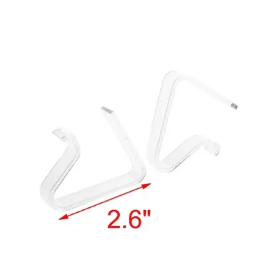 Unique Bargains Plastic Tablecloth Clamp Clear 2.6" x 2" x 0.6" 4 Pcs image {1}