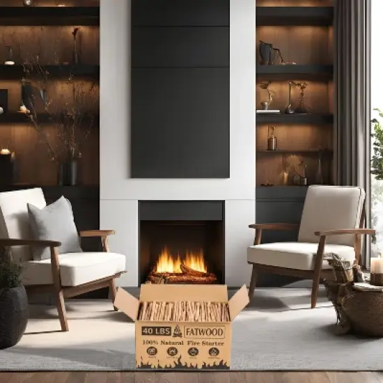 HANPURE 40 Lbs Fatwood Fire Starter Sticks, 100% Natural Kindling wood, Pine Firewood Firestarter for Campfire, Stove, Fireplace, Bonfires, Grill image {10}