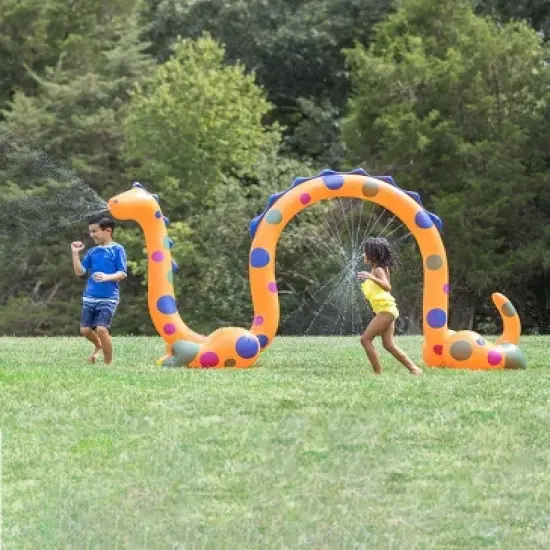 HearthSong 7-Foot Wide Mister Monster Inflatable Water Sprinkler with Two Spray Points image {10}