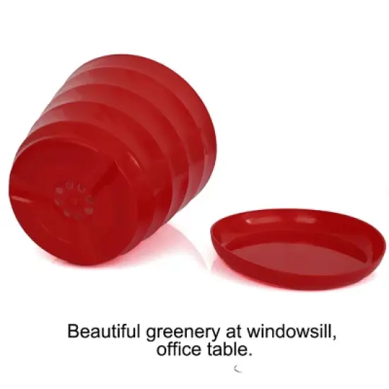 Unique Bargains Plastic Round Shape Home Garden Office Plant Planter Flower Pot 1 Pc image {2}