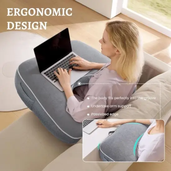 Gaming Reading Pillow  Compact Arm Support Lap Desk for Bed/Sofa image {1}