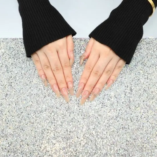 Unique Bargains Washable Bling Rhinestone PVC Manicure Nail Art Hand Arm Rest Pad image {5}