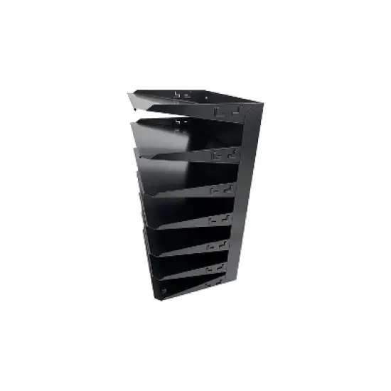 Huron 7-Compartment Steel File Organizer Black (HASZ0150) image {2}