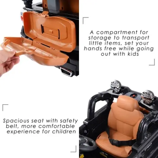 Costway 12V MP3 Kids Ride On Truck  Car RC Remote Control w/ LED Lights Music image {7}