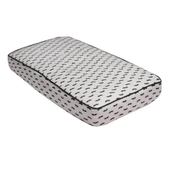 Bacati - Mustache Quilted Muslin Changing Pad Cover Black image {7}